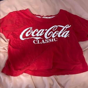 Coca Cola Classic Red Cropped Women's Sleep Top